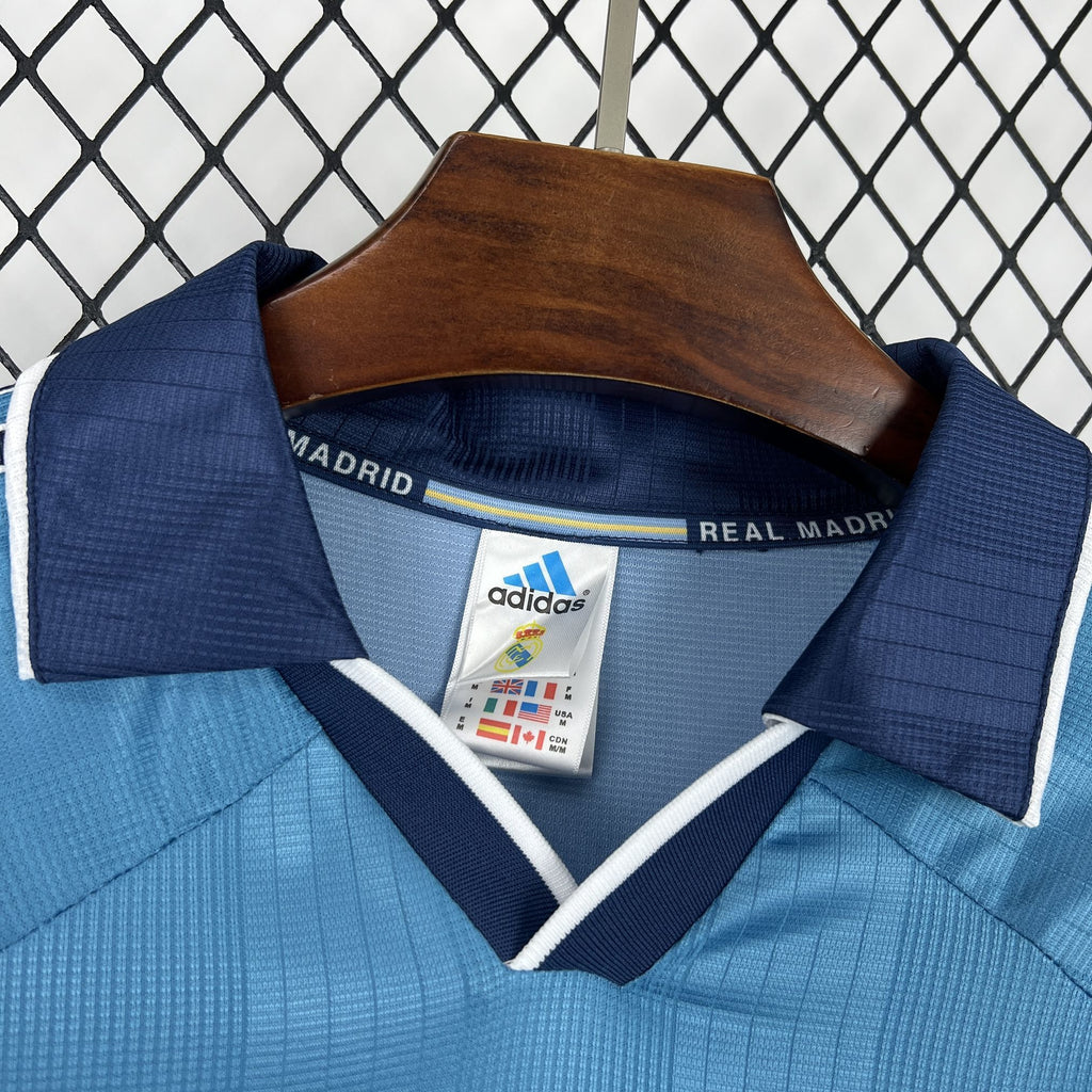 Real Madrid Maillot Foot Retro 1999 2000 Manches Longues