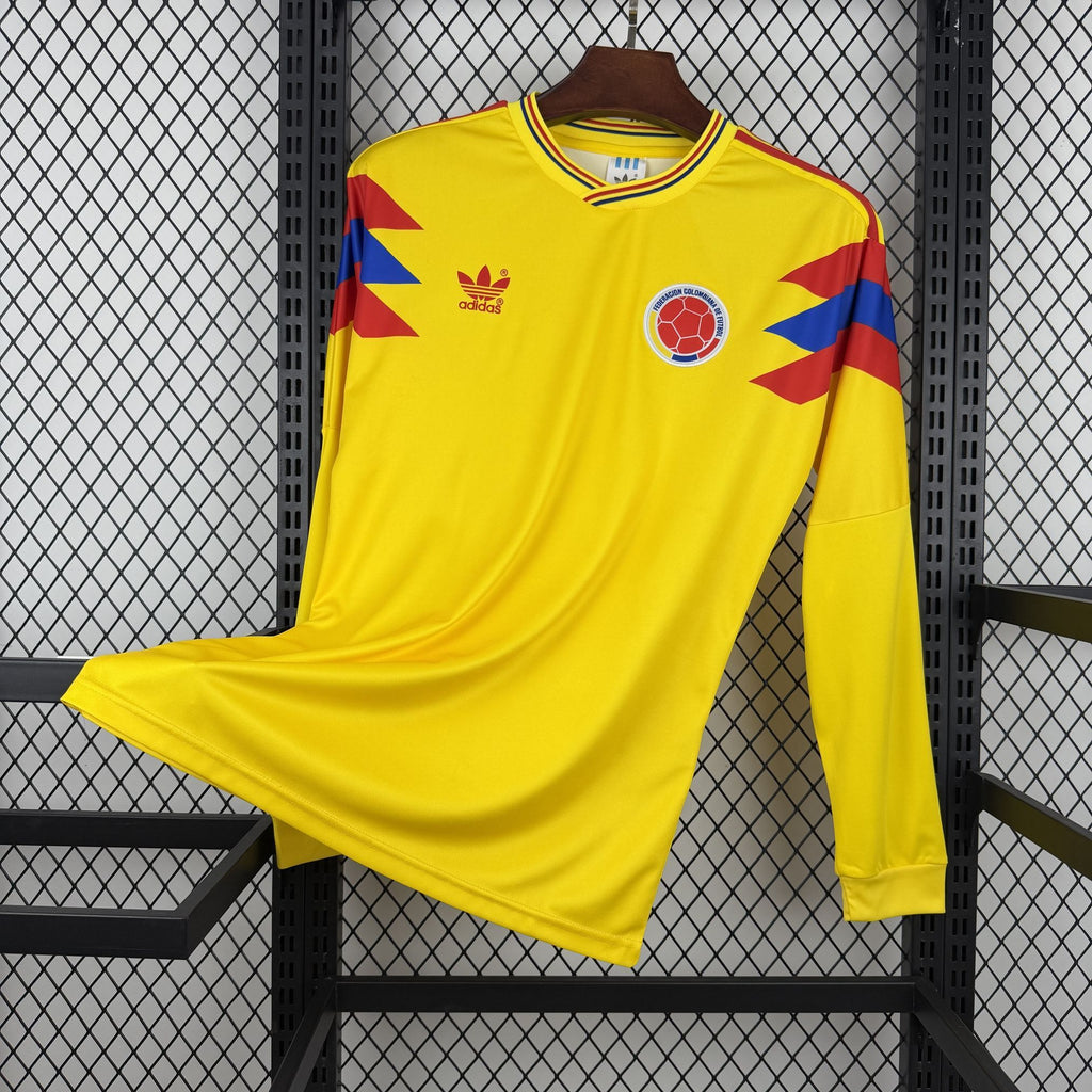 Colombie Maillot Foot Retro 1990 Manches Longue