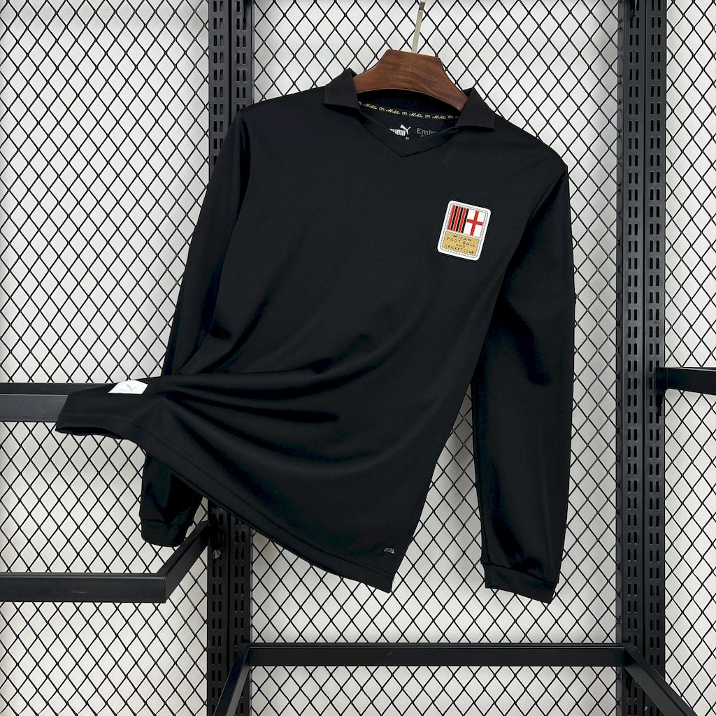 AC Milan  Maillot Foot 2024 2025  Manches Longues noir