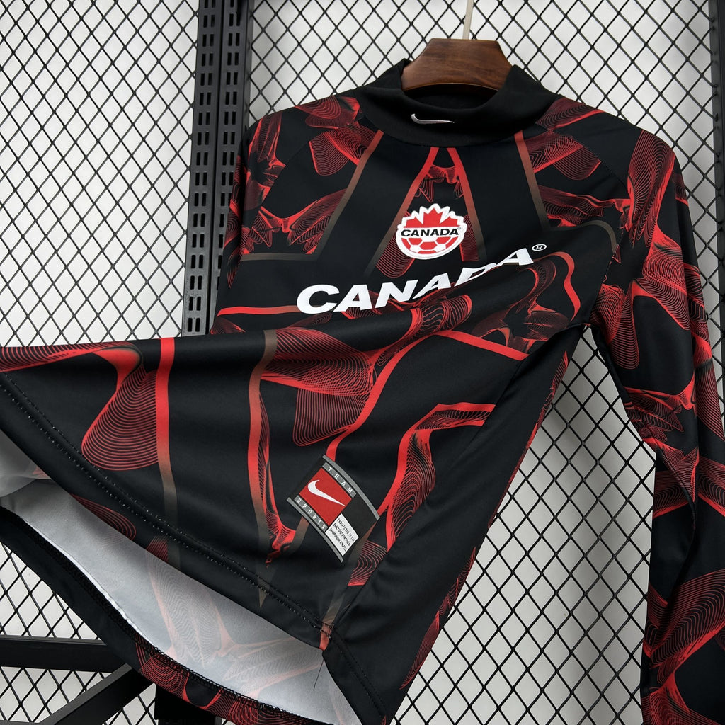Canada maillot foot 2026 2027 Manches Longues Coupe Du Monde