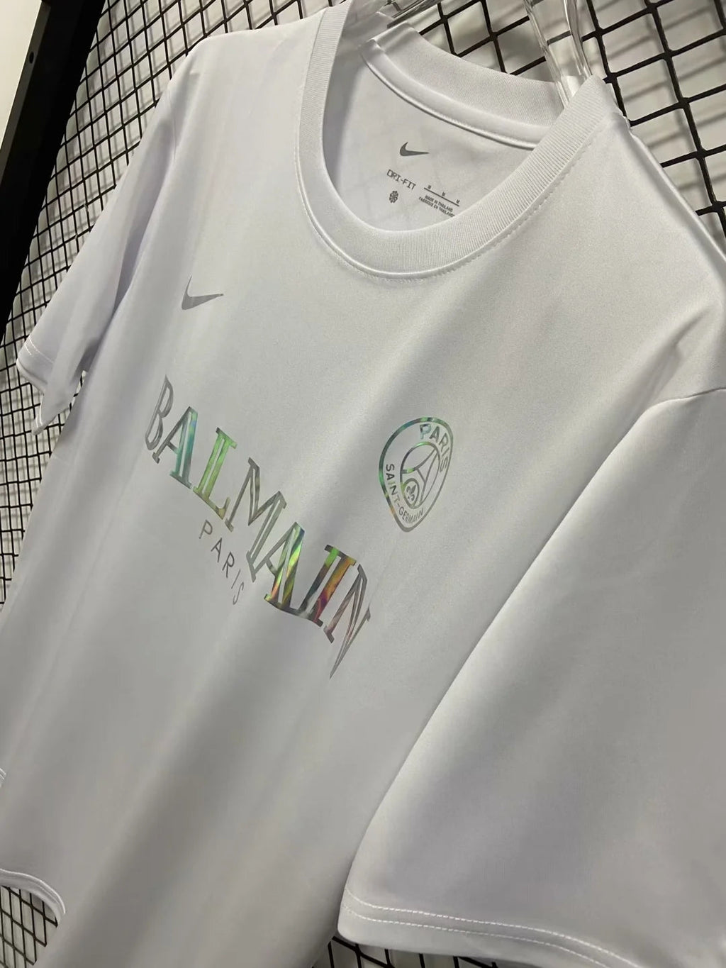 Paris Maillot foot  Balmain Blanc 2024 2025